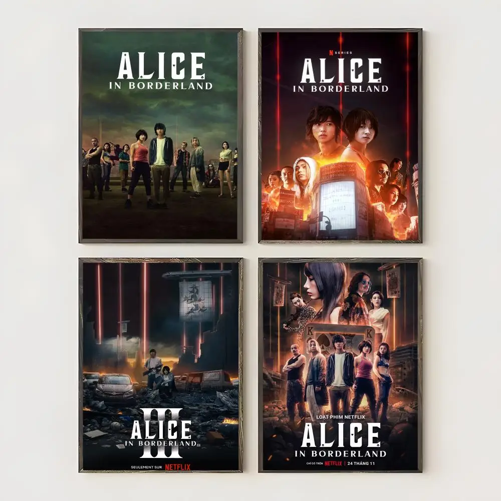 Hot TV Alice In Borderland Poster Waterproof Canvas Art Wrinkle Free Wall Hanging For Home Living Room Bedroom Decor