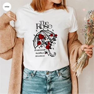 彼女は雨の中のシャツにローズkpopシャツを夕暮れから夕暮れツアーティーkpopインディーロックトップファンギフトティーユニセックストップ 12ベストセールスKPOPバラ-10