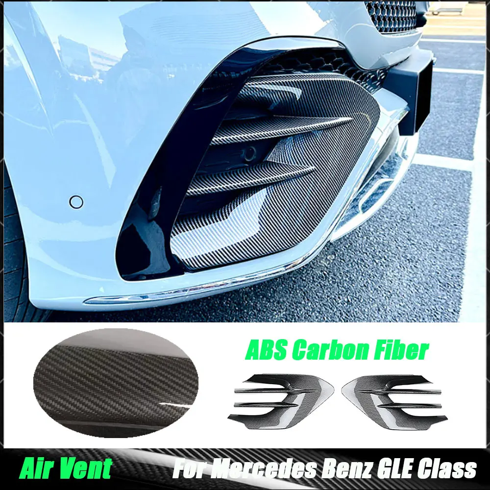 

ABS Car Front Bumper Air Vent Trim Spoiler Canard Splitters for Mercedes Benz GLE Class W167 C167 GLE450 GLE53 For AMG 2024+