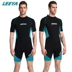 Bañador de neopreno de manga corta para hombre, traje de baño cálido de 3MM con protección solar, para deportes acuáticos, Surf, XL-6XL, novedad de 2023