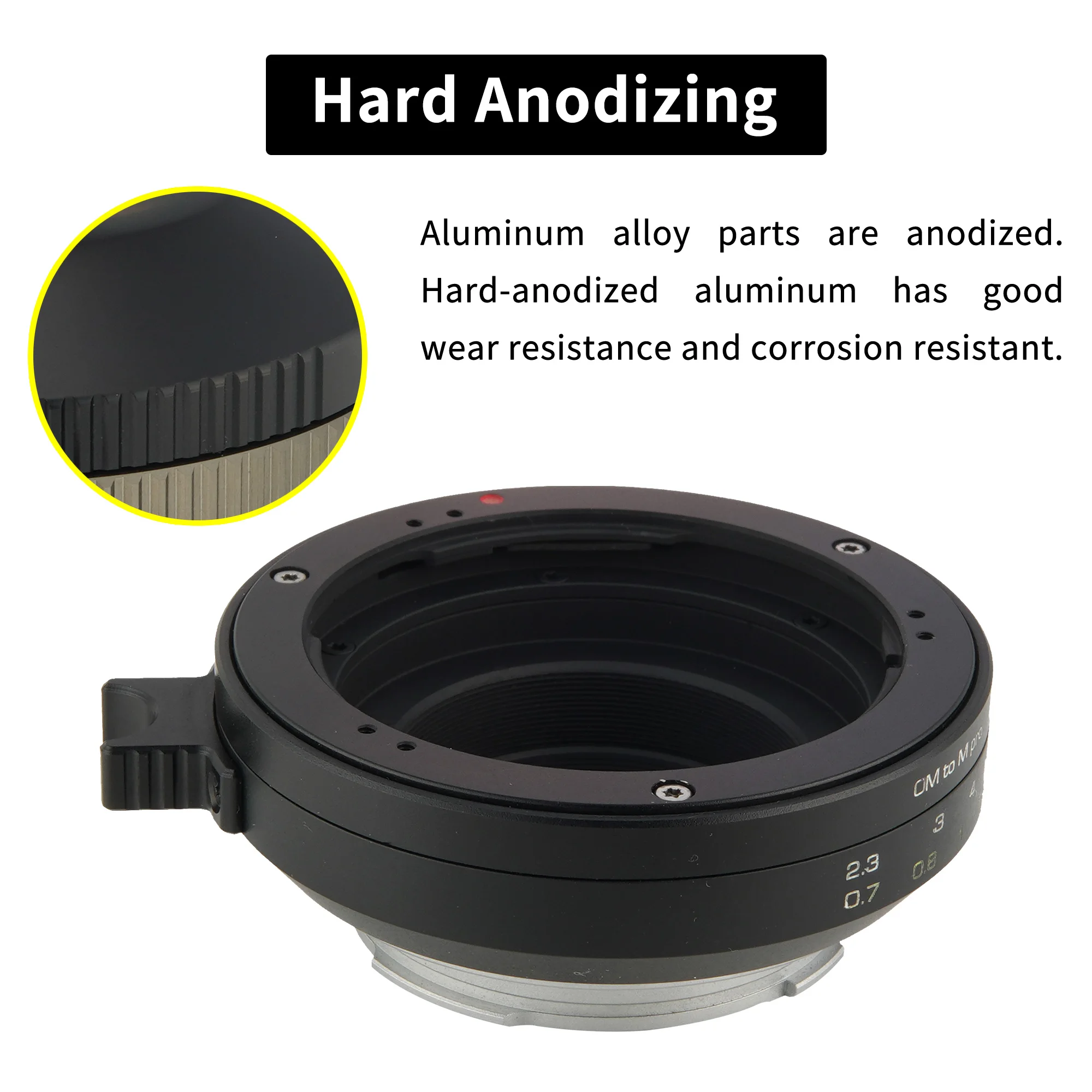 حلقة محول تركيب عدسة XPIMAGE OM إلى M متوافقة مع عدسات Olympus OM إلى Leica M Cameras Rangefinder Focus #6