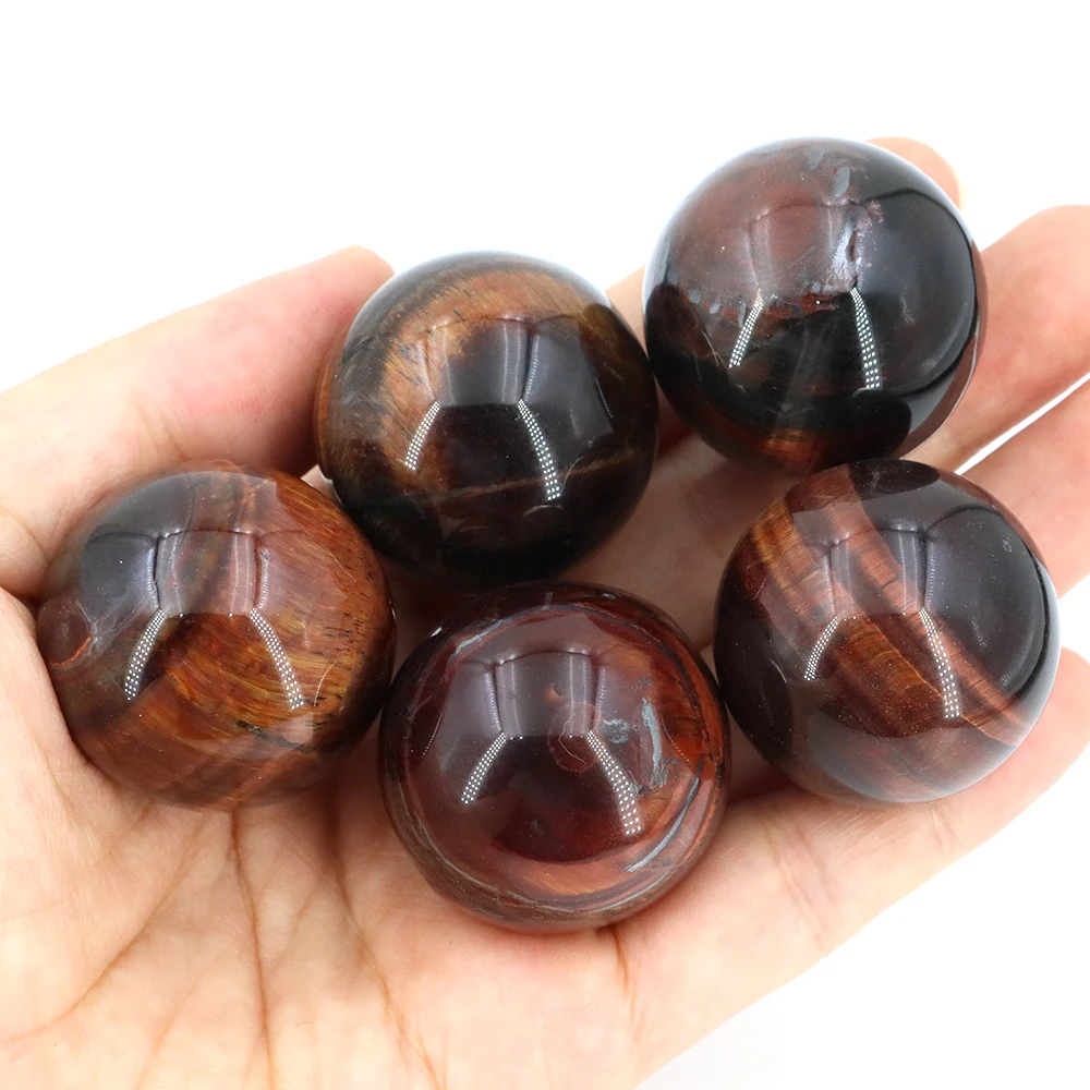 

30mm Natural Crystal Red Tiger Eye Ball Polished Massage Sphere Ball Reiki Healing Chakr Home Decor Sphere Crystal Stones Crafts