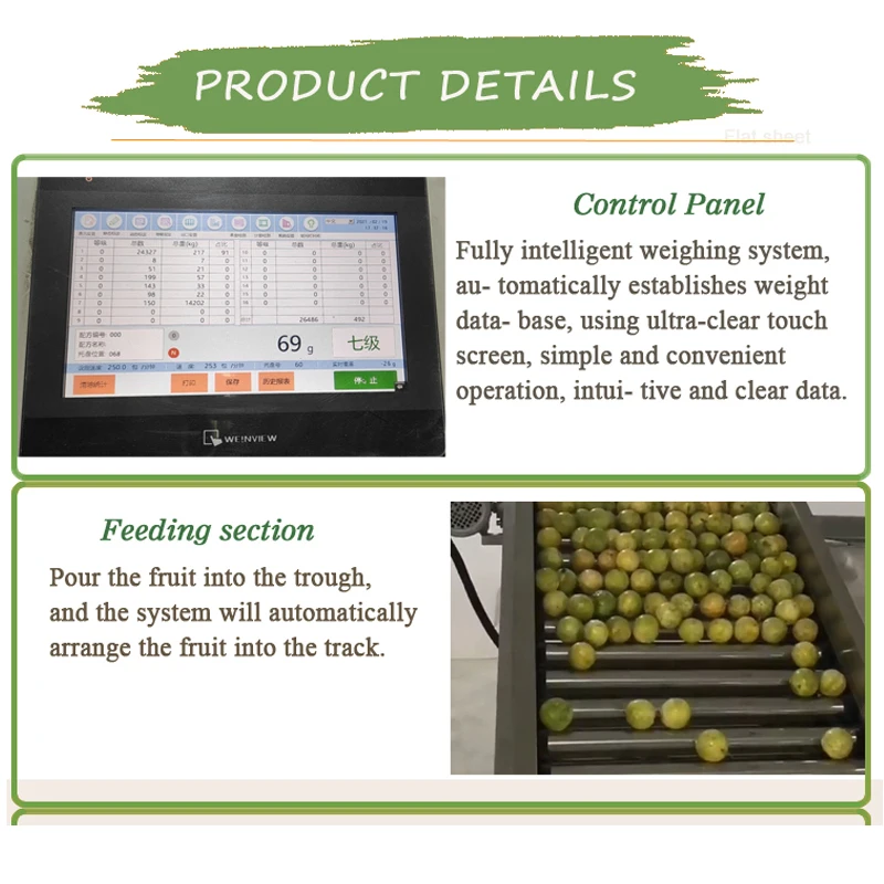 Intelligent Potato Orange Weight Sorter Machine Vegetables apple Sorting Grading Machine
