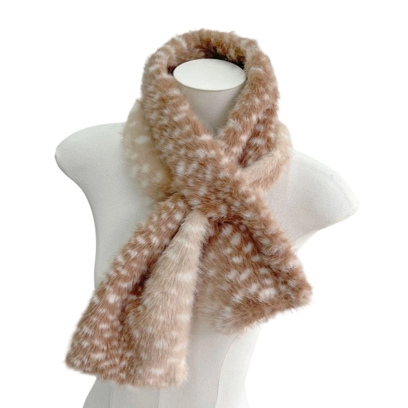 Holiday Reindeer Plush Headwear Scarf For Women Children Cold Weather Head Protections Soft Warmth Costume Accessory Y166