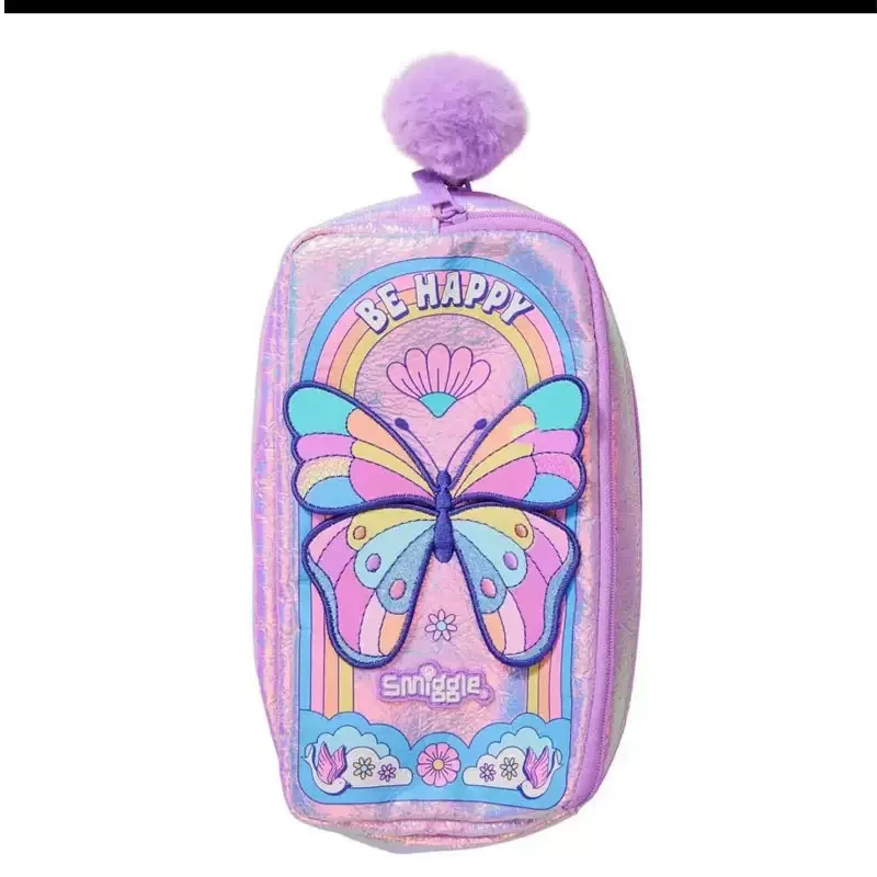 Australian Girls' Children's School Bag Primary School Pupils' Large Backpack Cartoon Butterfly Design Pencil Case Included view 4