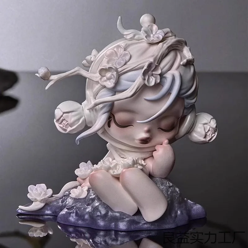 Skullpanda Blind Box Forecourt Black Plum Blossom Series Sp11 Model In Stock Cute Cartoon Gifts Collection Girls Home Decoration