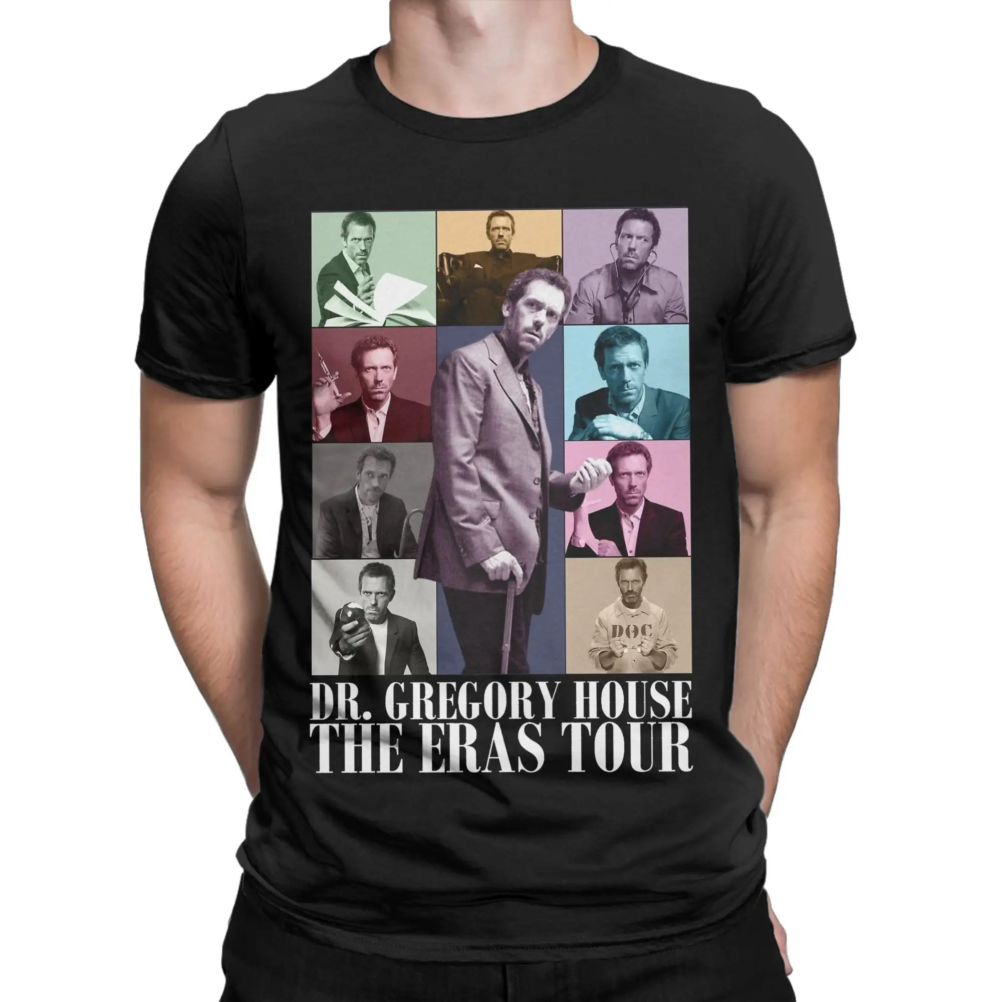 Men's Dr Gregory House MD The Eras Tour T Shirt  Pure Cotton Clothing Funny Short Sleeve Crewneck Tees Gift Idea T-Shirts