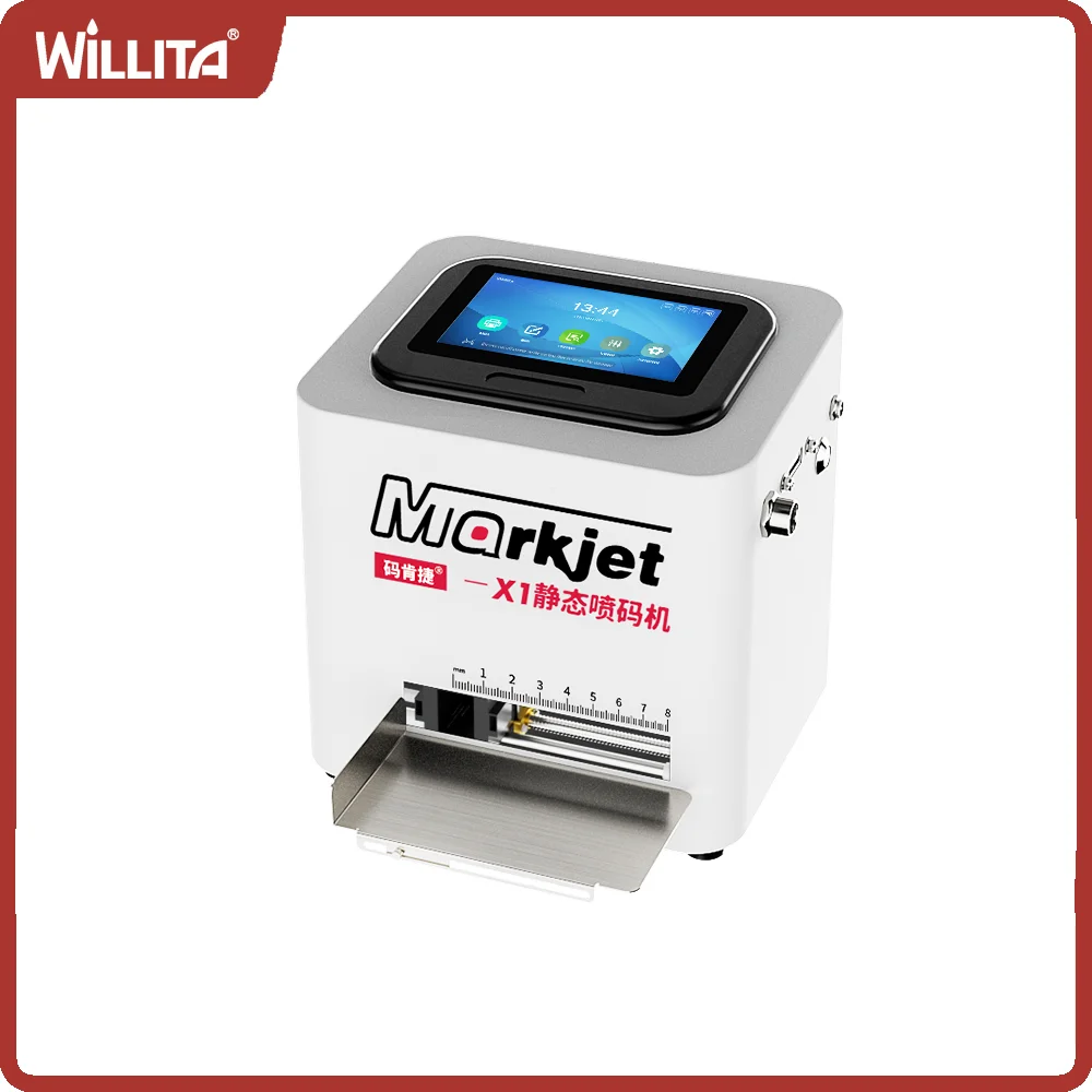 Willita 12.7mm Desktop Inkjet Printer Batch Code Date Number Logo Expiry Date For Bottle Card Metal Portable Printing Machine