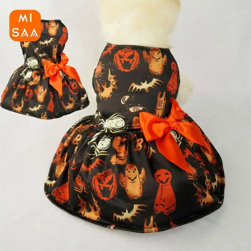 Dogs Clothes Odorless Easy To Wear Lovely Unique Holiday Pet Costumes Pet Supplies Comfortable Fabric Unique Design Spooky