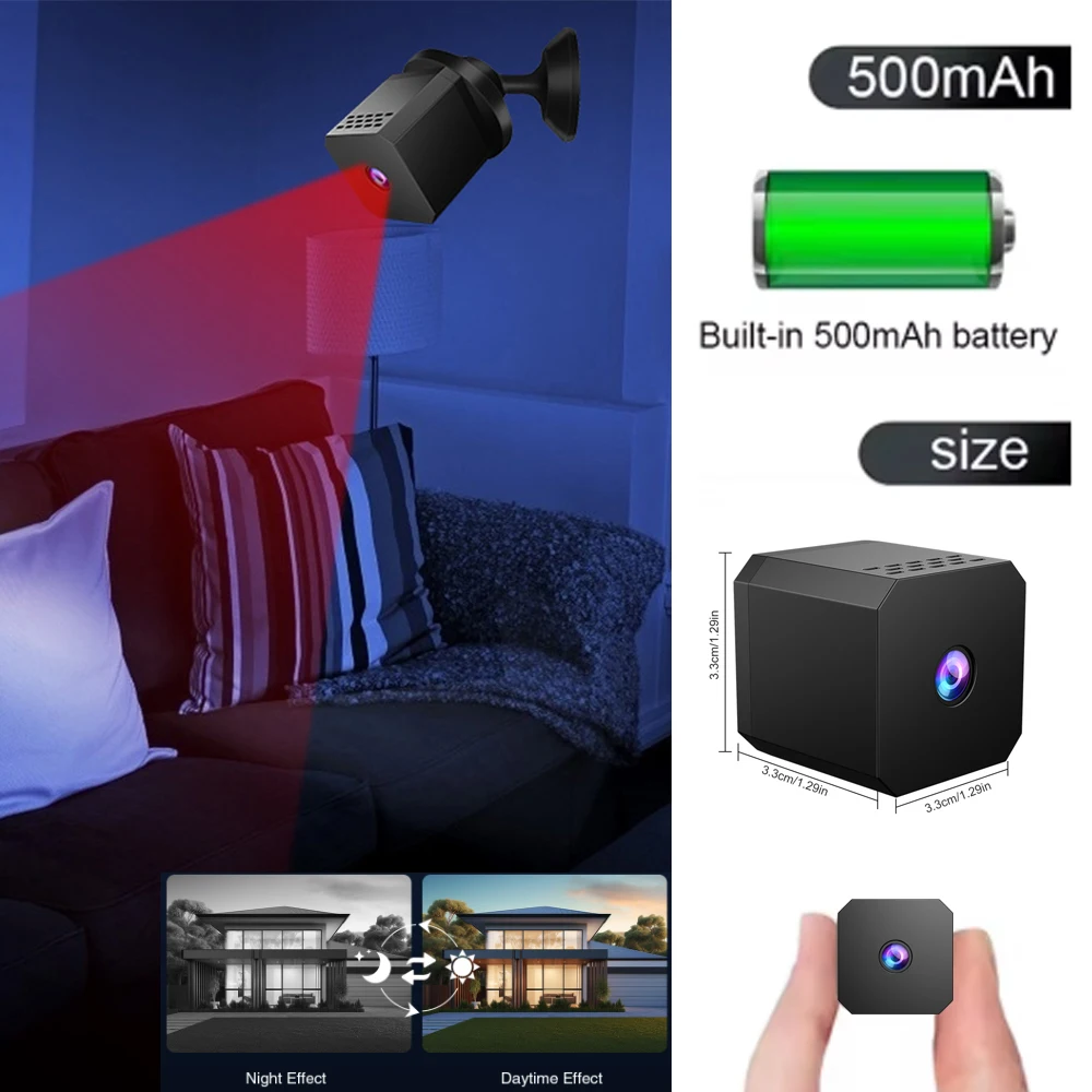 Mini caméra HD 1080p maison petite caméra Wifi sans fil en plein air bébé animal détection de mouvement sécurité Vision nocturne nounou caméra Fo