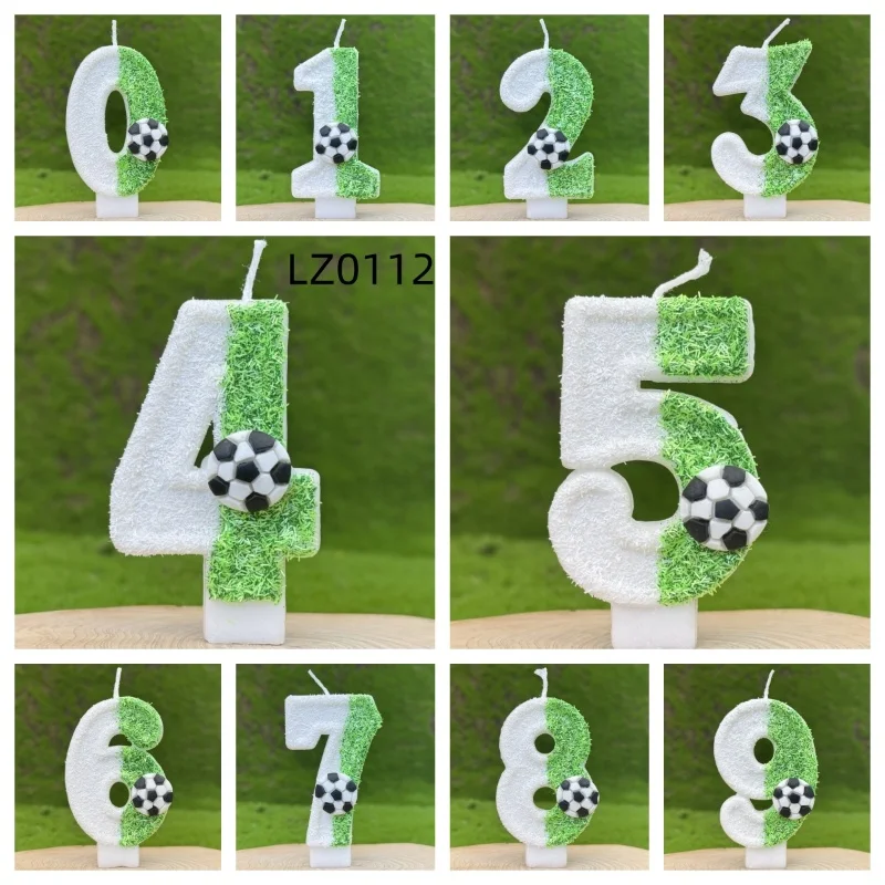 Vitality Baby Football 0-9 Free Matching Combination Digital Candles Birthday Candles Perfect for Birthday Parties High End Baki