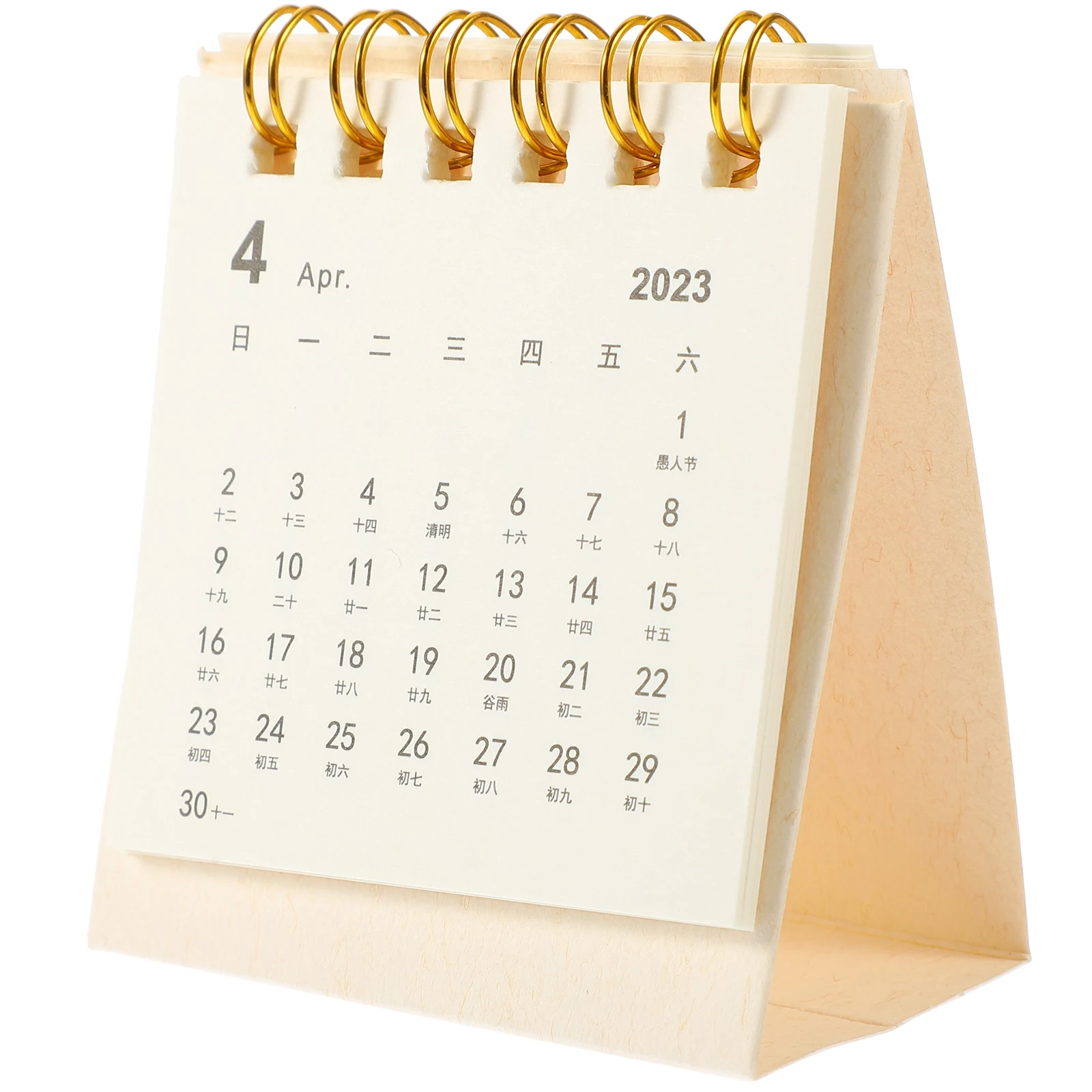 Mini Desk White Paper Home Accessory Student Small Convenient Standing Calendar Standing Home Office Decor Simple Design