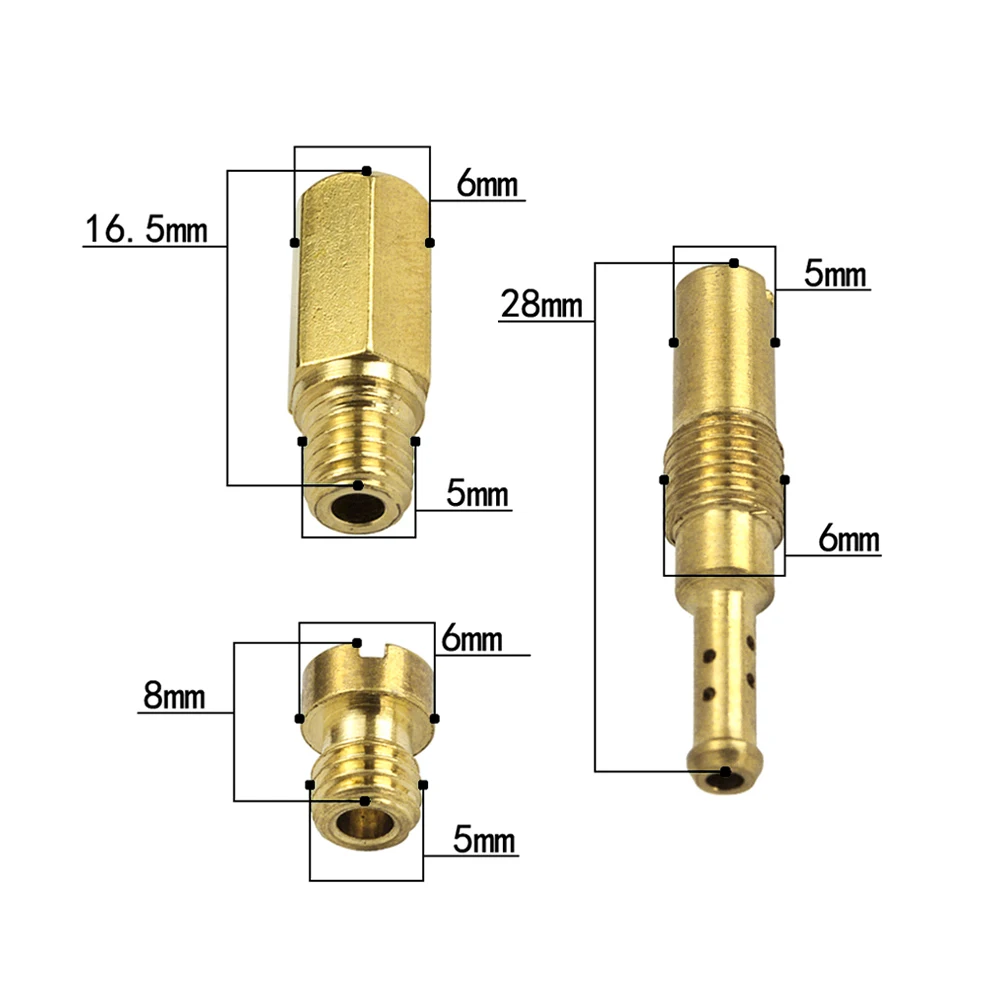 20Pcs/Set Mortorcycle Carburetor Nozzle Main Jets and Slow Jets Copper Fit for PE24 26 28 30 PWK 21mm 24mm 26mm SUDCO KOSO OKO