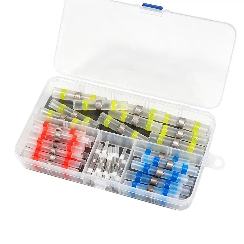 100/50/200pcsHeat shrink tubing kit Seal Wire Connectors Kit Waterproof Butt Electrical Terminals Insulated Shrinkage Sleeve Spl