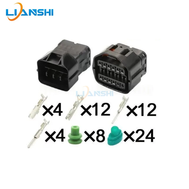 MG641767-5 MG611764-5 16Way Auto Waterproof Connector For Car Bumper Parking Sensor Door Harness