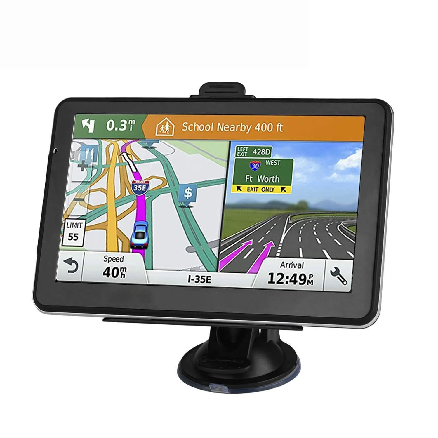 Car Gps Navigation7 Inch Quad Core 256-8Gb Voice Conversion Car Gps Navigation Car Lifetime Map Free