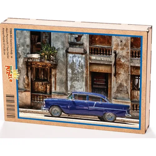 King Of Puzzle Havana Street and Blue Plymouth Wooden Jigsaw Puzzle 204 Pieces (TT03-CC)