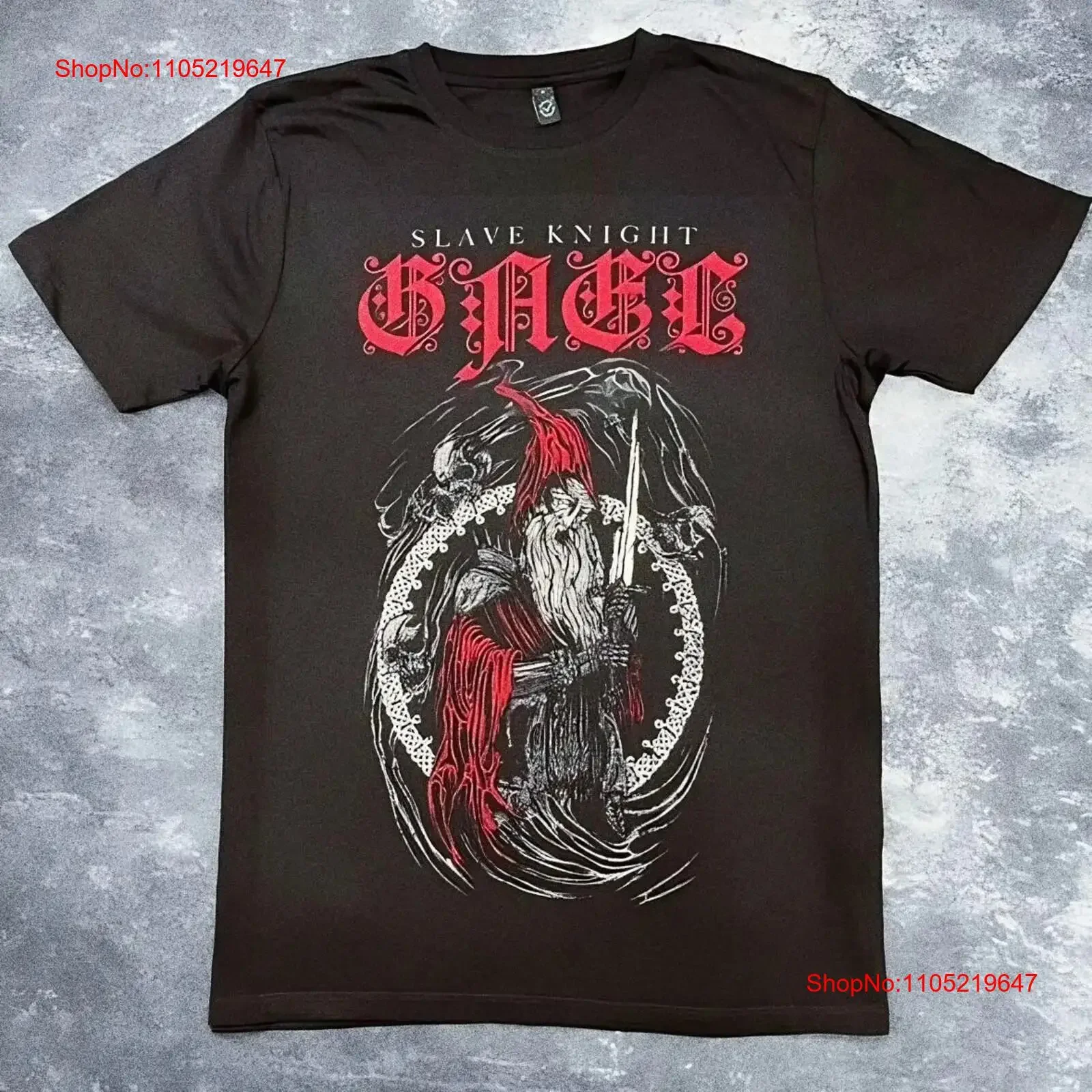 SLAVE KNIGHT GAEL Dark Souls 3 Metal T Shirt vintage Washed Soft Stylish Breathable designer clothes Unisex graphic streetwear