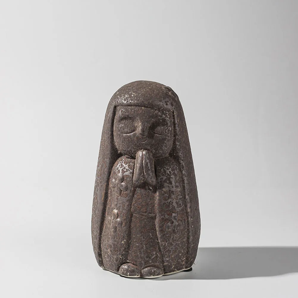 1Pcs Vintage Small Goddess Ornament Premium Black Pottery Garden Yard Home Desktop Decoration Retro Tabletop Adornment Home