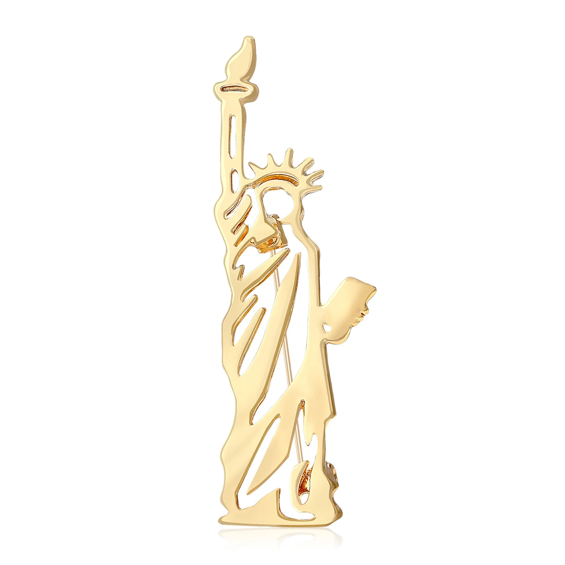 

A Simple, Hollowed-out, Smooth-surfaced Statue Of Liberty Brooch, A Classic Jewelry For Both Men And Women At Wedding Parties