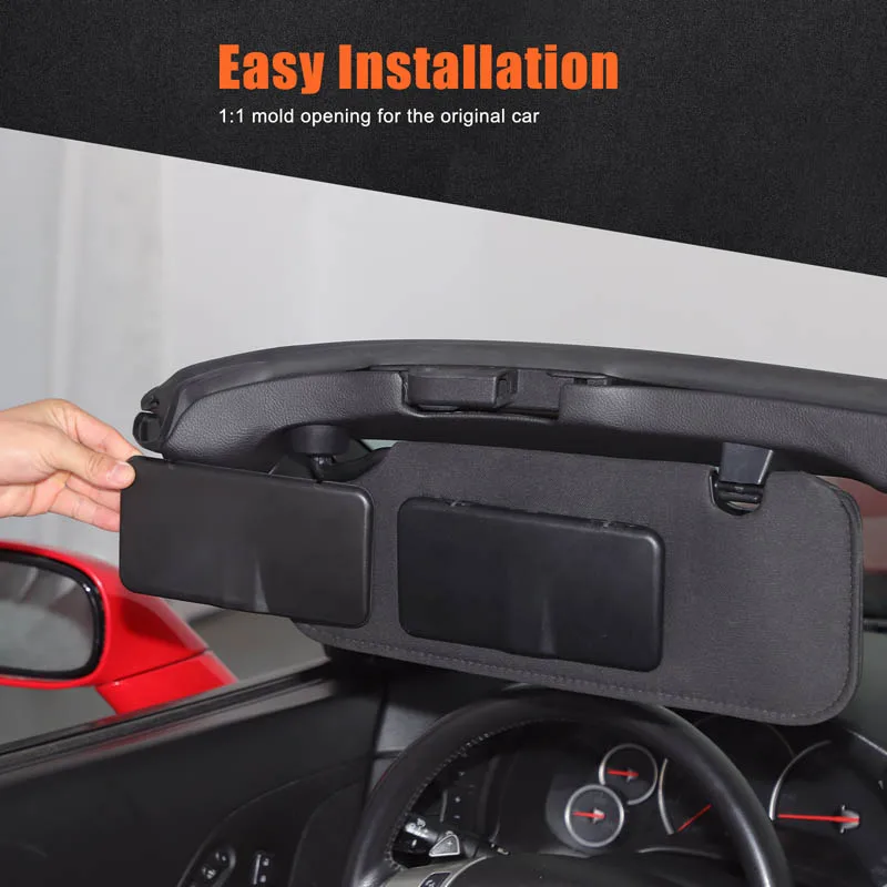 Car Vanity Mirror Cover Car Sun Visor Cover For Chevrolet Corvette C6 2005-2013 Interior Accessories