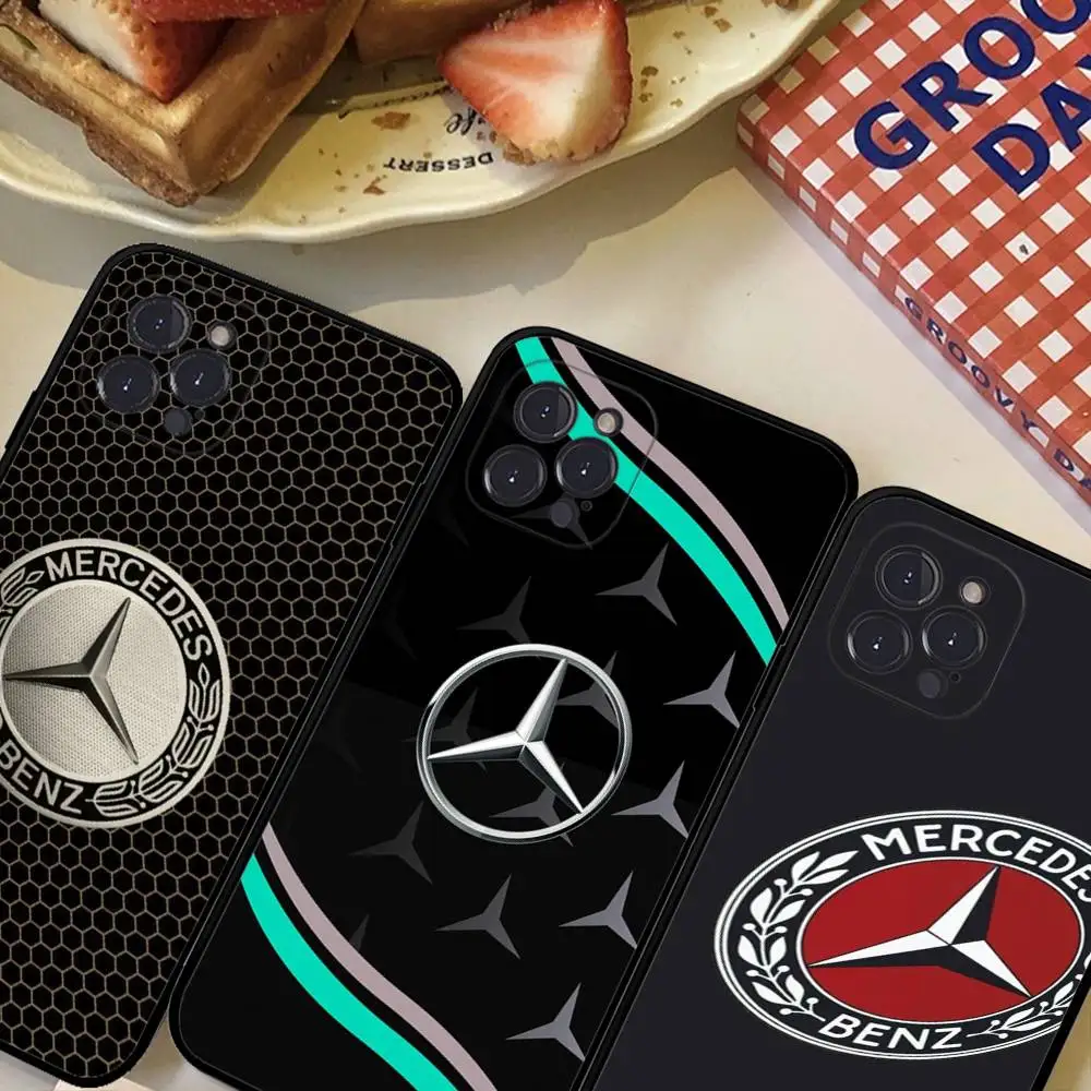 Car M-Mercedes-Benz Phone Case For IPhone 16 15 14 13 12 11 17 Pro Max Simplicity Back TPU Soft Case - view 2