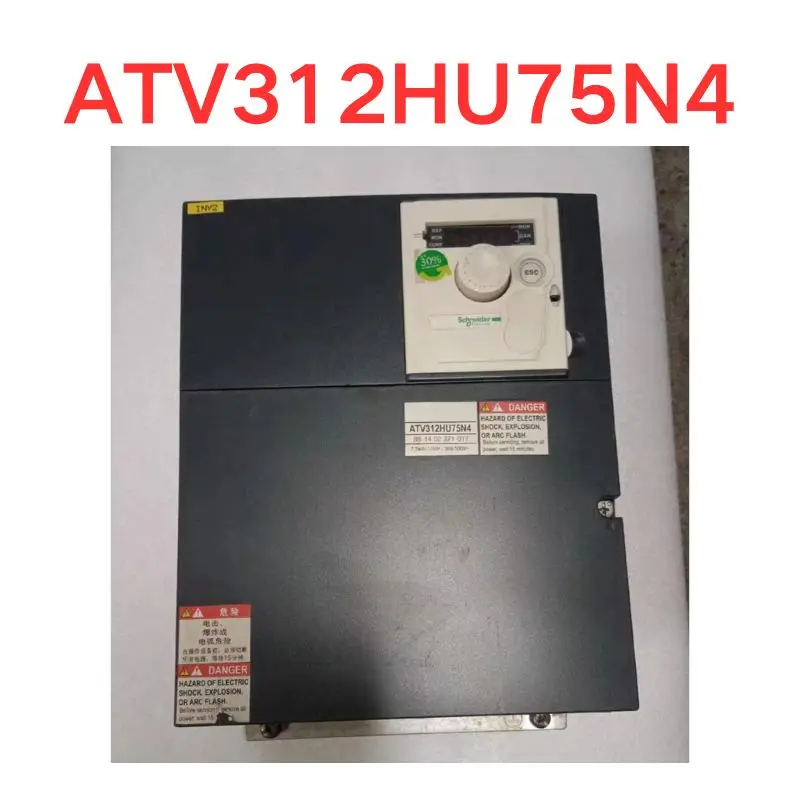 Second-hand  ATV312HU75N4   frequency converter     test  OK     Fast Shipping