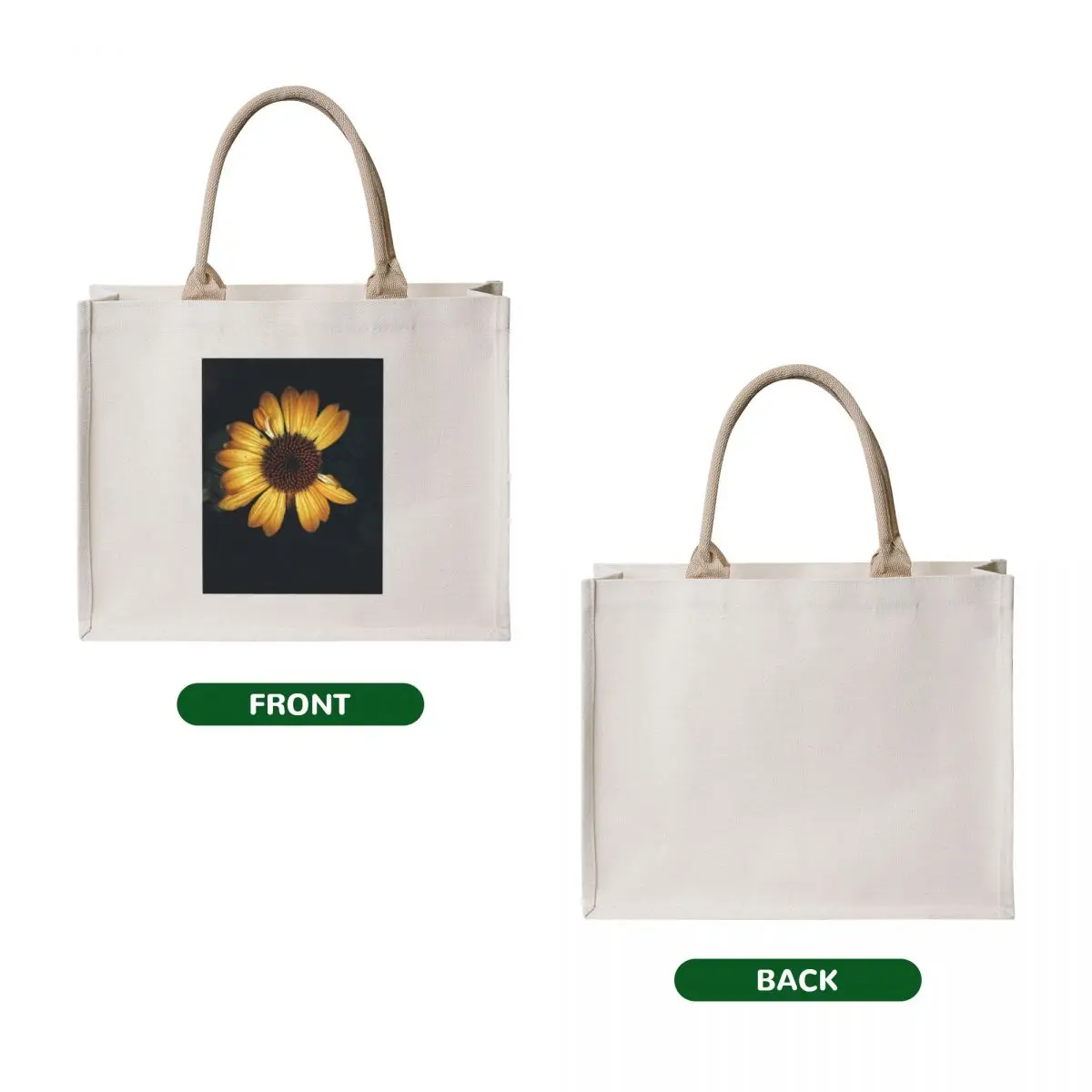 A mini yellow sunflower with aphid Tote Bag Canvas stote bag tote bags men canvas tote bags