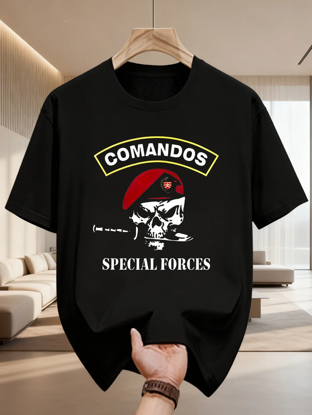New T-Shirt Special Forces Commandos Graphic Casual Wear for Spring and Autumn Graphic Short Sleeve Men's T-shirts