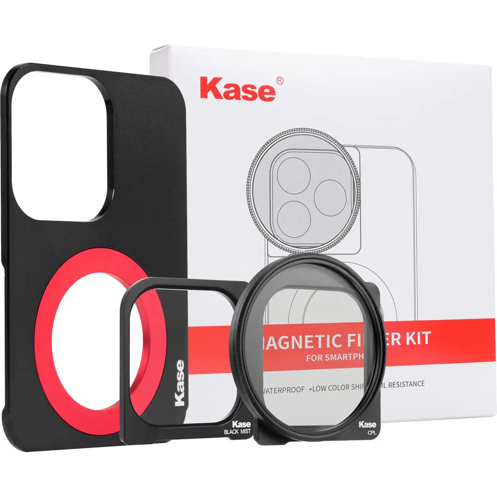 

Kase Magnetic Filter Plate for iPhone 15 Pro Max Circular Polarizer / ND64 / Star Burst / Blue Streak / Black Mist 1/4