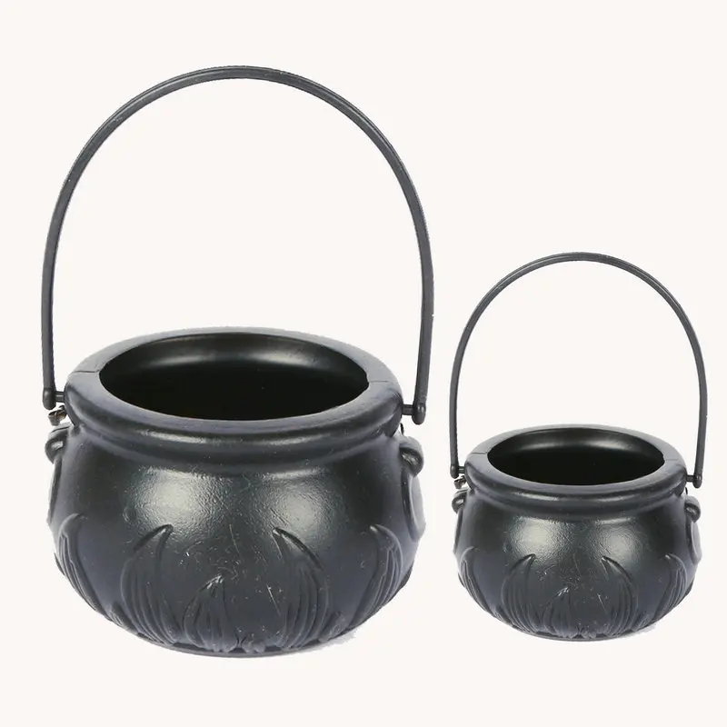 Plastic Halloween Decoration Mist Smoke Fog Skull Jar Party Prop Witch Barrels Halloween Cauldron