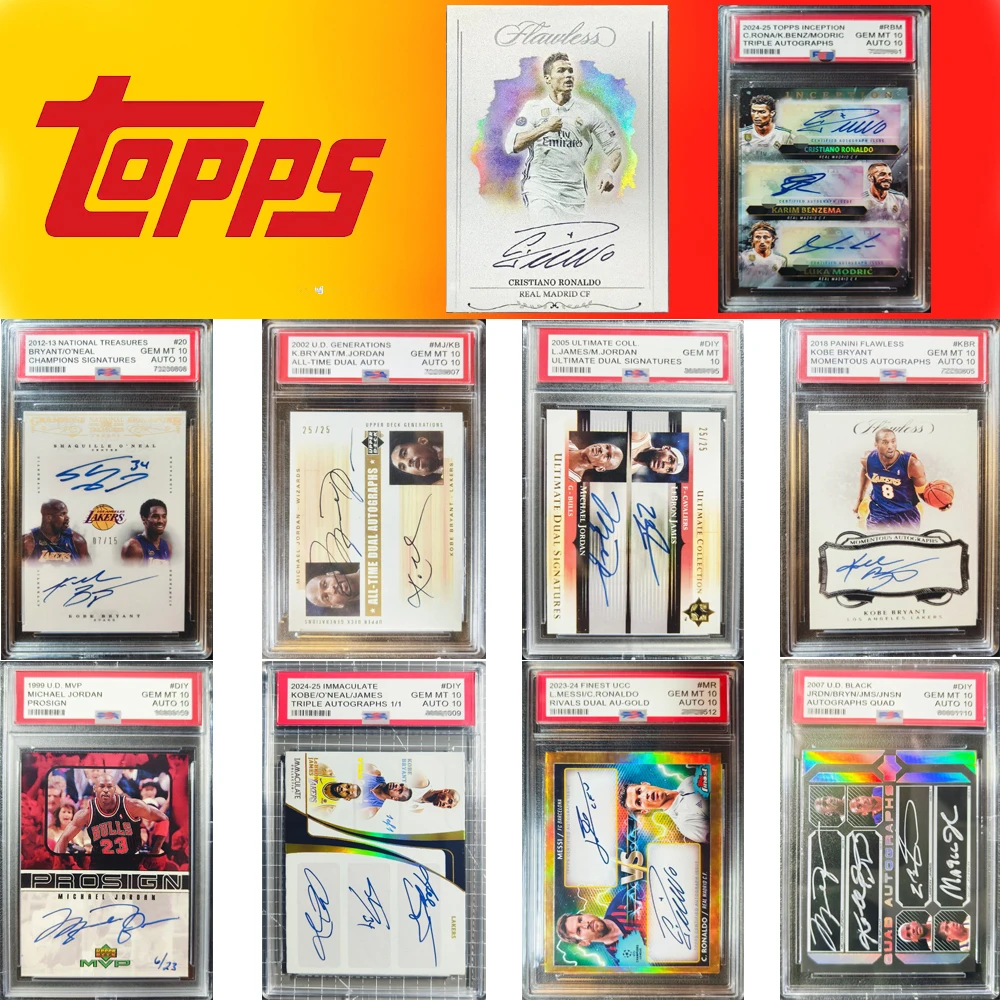 Tarjeta Coleccionable TOPPS Star de Kylian Mbappé y Stephen Curry, Textura Bronceada DIY, Colección Xtreme, Juguete, Regalo de Navidad o Cumpleaños