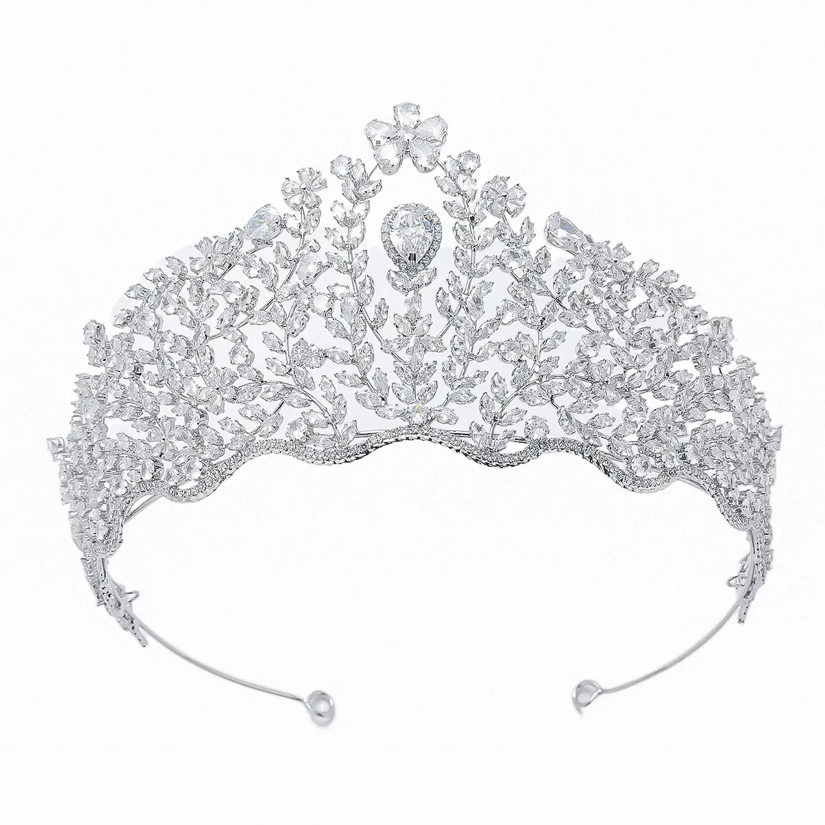 

Cubic Zirconia Queen Crown For Wedding Bride Headdress Princess Bridal Tiara Crown For Women Prom Wedding Hair Jewelry Diadem