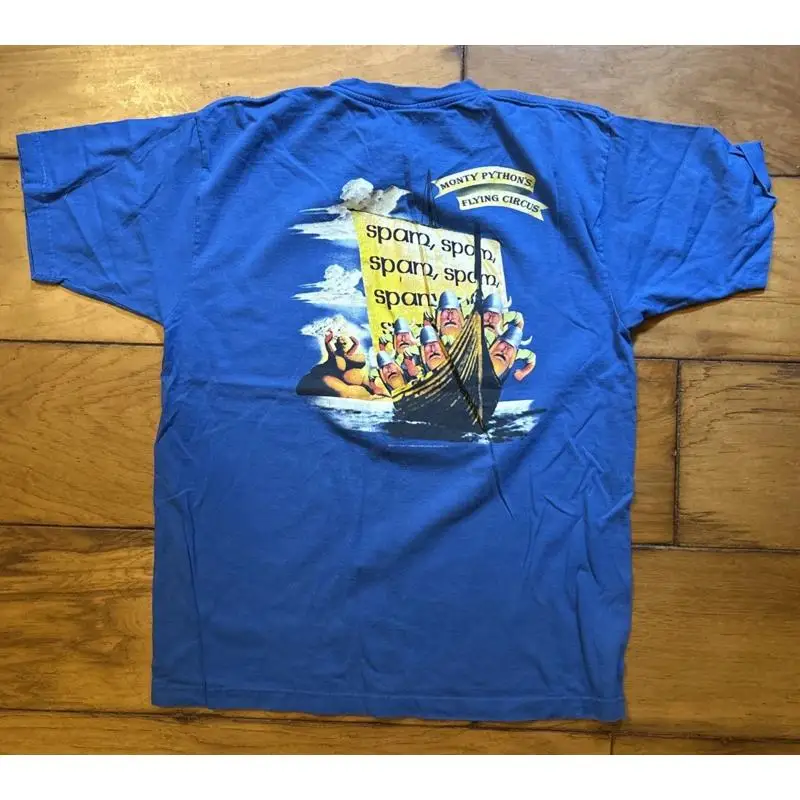 Мужская футболка Vtg Monty Python L синяя акция 2003 года, сделано в России, Святой Грааль Y2K Мужская футболка Vtg Monty Python L синяя акция 2003 года, сделано в России, Святой Грааль Y2K