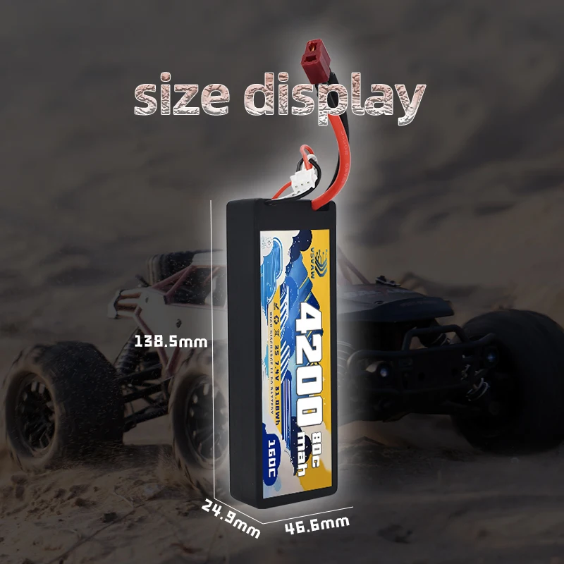 Batería LiPo VSVAW 2S 7,4V 4200mAh 80C XT60/EC5/T para RC - imagen 2