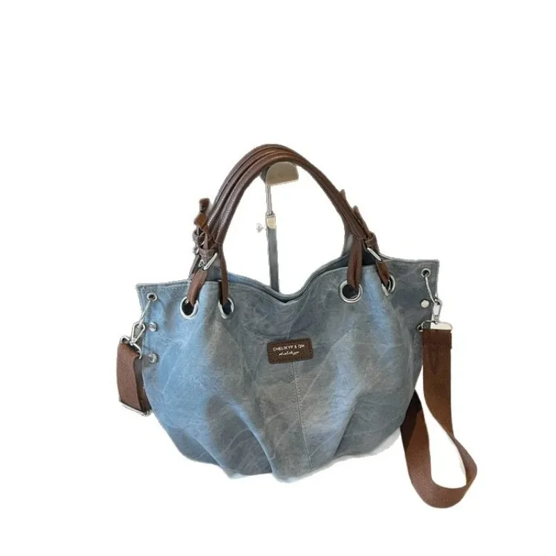 CGCBAG Vintage Lage Capacity Women Tote Bags Casual Female Designers Crossbody Shoulder Bag Luxury Quality PU Leather Handbags