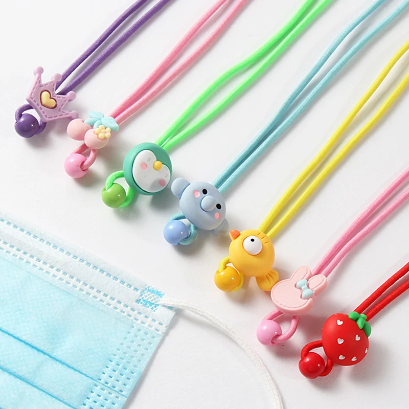 Children Mask Rope Mask Lanyard Anti-Lost Kawaii Cartoon Hanging Neck Mask Chain Elastic Band Children's Pendant