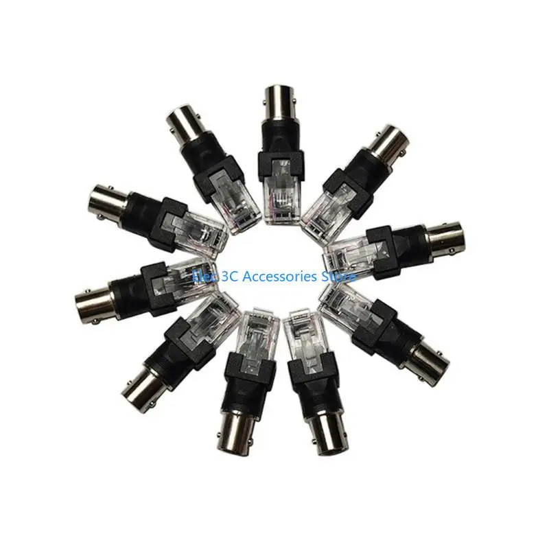 Y51A BNC Female to RJ45 Male Coaxial Connectors Adapter for Line Testing Equipment