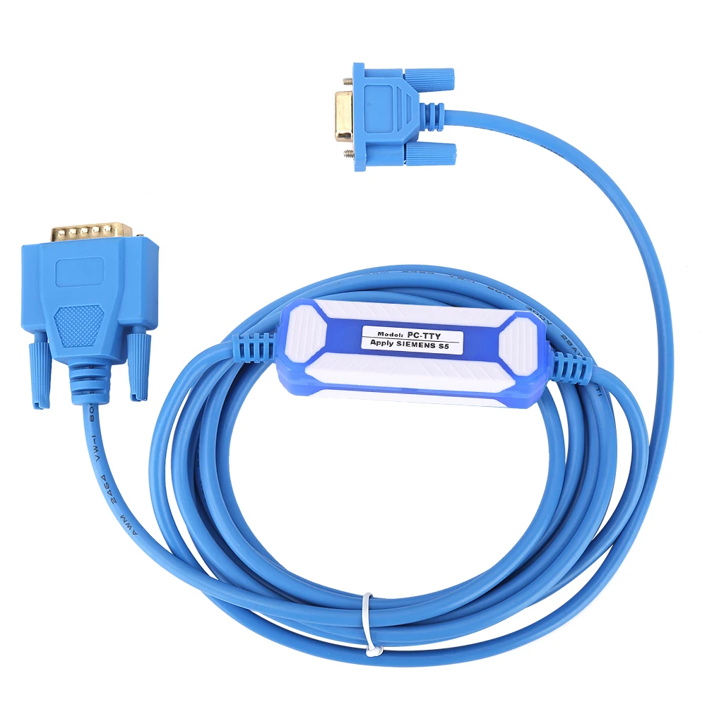 Câble PC-TTY, bonne compatibilité, câble de programmation à 7 cœurs haute vitesse avec connecteur plaqué or pour PLC série S5