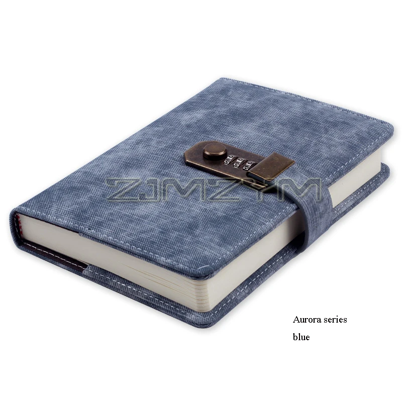 Retro Password Book PU Leather Cover Diary Book Female Lock Diary Simple Art Adult Student Ancient Style Business Notebook
