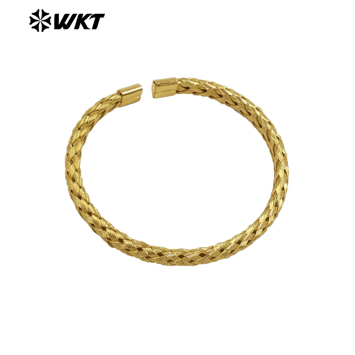 WT-JF362 Popular Special Yellow Brass Cuff Bangle Can Be Adjustable With Real Gold Plated For Girl Daily Dressing ACC