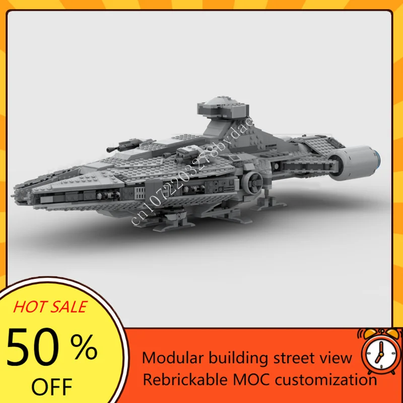 

1729PCS Light Cruiser MOD Space War Military MOC SpaceShip Battle Model Custom Puzzle Architecture DIY Education Model Toy Gift