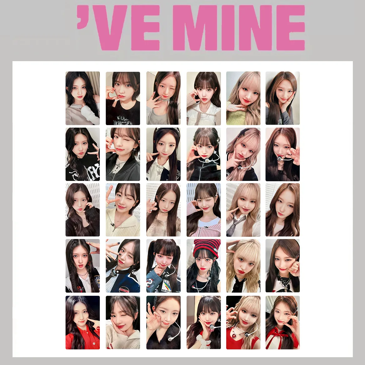 

6Pcs/Set IVE I'VE MINE Photocard Postcard Yujin Gaeul Wonyoung LIZ Rei Leeseo Member Double-Sided Lomo Cards Fans Collection