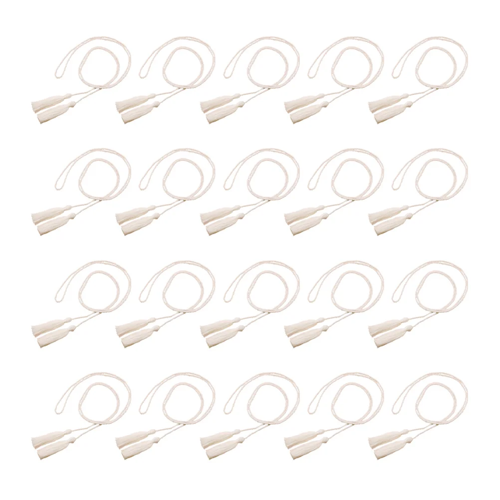 

20pcs Cotton Rope Tassel Tieback Handmade Decorative Drapery For Window Curtain Home Wall Cradle Door Hanger Craft Accessory