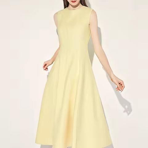 perfect color Women's Dress Summer Fashion Casual Elegant design French Style Evening Dress Sleeveless Tank Top Skirt long dress