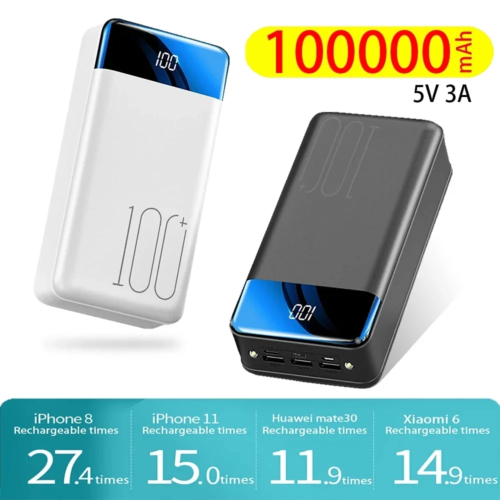 New enhanced fast charging 100000 MAH power pack large capacity mobile power universal 5V speed charging