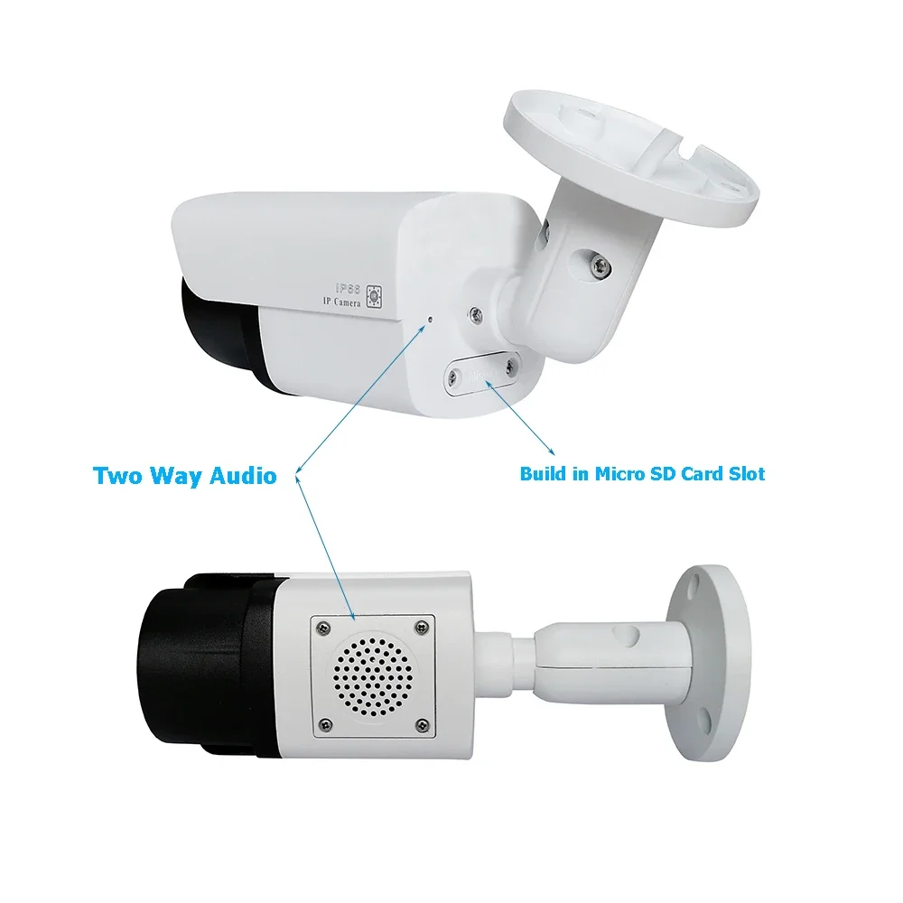 6MP Dual Light Full Color and IR Night Vision IP Bullet Camera Support Two-way Audio Talk AI Human Body/Vehicle Recognition
