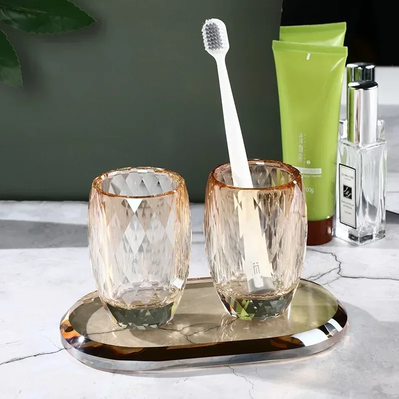 Bathroom Supplies Transparent Glass Lotion Bottle Tray Household Soap Dispenser Aromatherapy Bottle Bathroom Storage Box