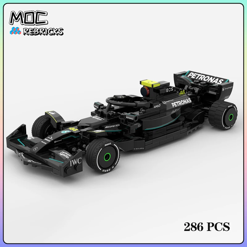 City Series MOC-140384 F1 W14 Speed Racing Building Block Assemble Model DIY Toys Children Christmas Gifts 296PCS