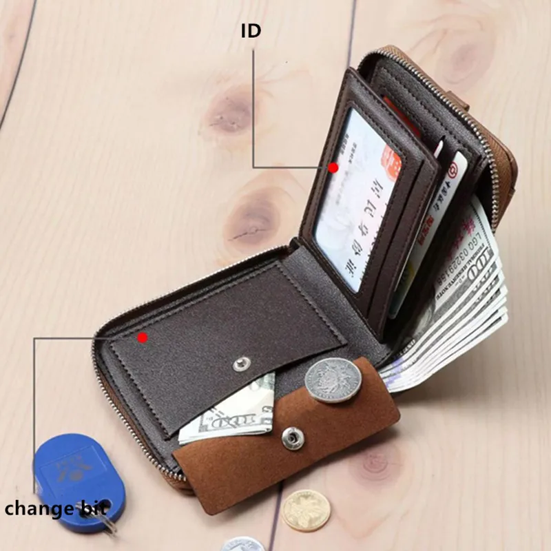 2024 New Short Wallet External Draw Card Fashion Multifunctional Large Capacity Card Holder